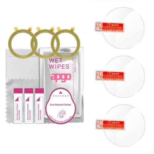 apgo 3x Szkło hartowane 9H na wymiar średnica Ø na ekran smartwatcha