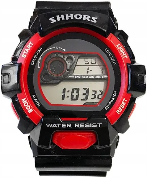 Zegarek męski elektroniczny stoper data alarm 12/24