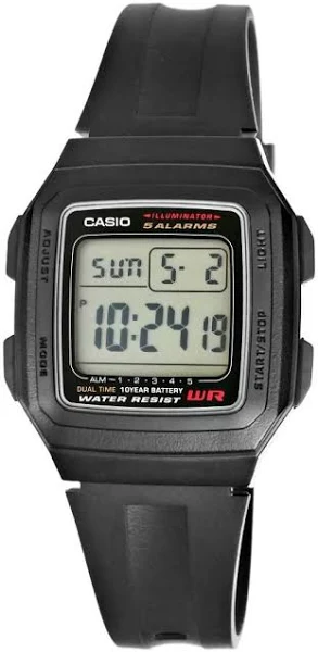 Zegarek Męski Casio Cyfrowy Czarny Wodoodporny