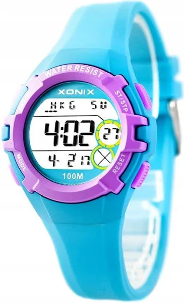Damski Zegarek Cyfrowy Xonix WR100m 8xBUDZIK