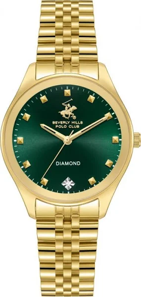 Empik Zegarek damski BEVERLY HILLS BP3657C.170 zielony fashion z diamentami