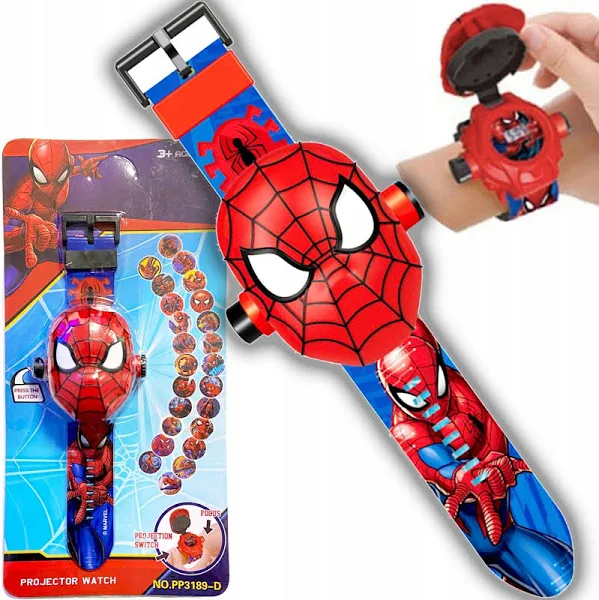 Spider-man Zegarek 3D Z Projektorem Rzutnikiem