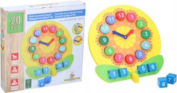 MARIONETTE Sorter drewniany edukacyjny zegar 20el