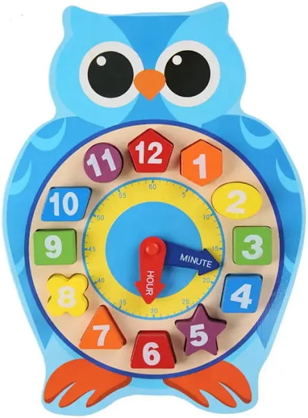 Zegar Montessori Sowa