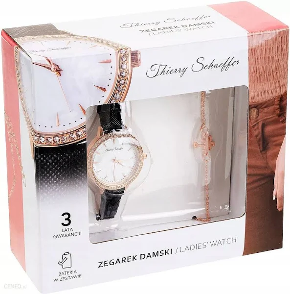 Zegarek damski i bransoletka zestaw Thierry Schaeffer