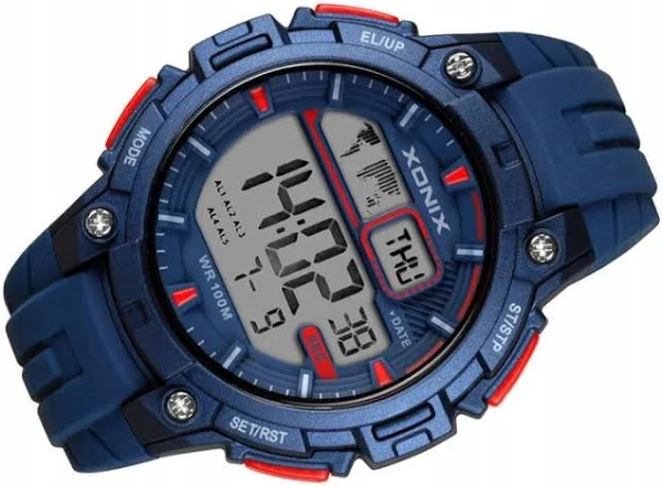 Damski Duży Zegarek Elektroniczny Xonix WR100m