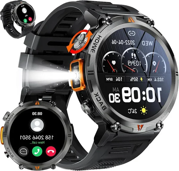 Inteligentny Zegarek Męski Led Z Funkcją Telefonu Wodoodporny