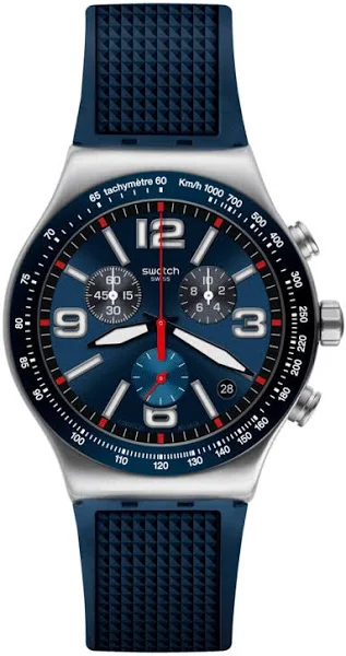Zegarek męski Swatch Blue Grid Chrono YVS454