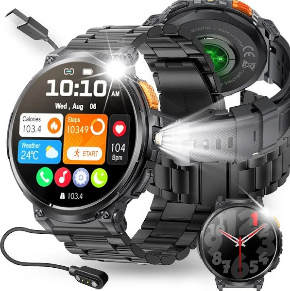 Smartwatch Męski Zegarek Menu Pl Rozmowy Wodoodporny Ciśnienie
