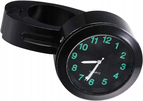 Zegarek Na Kierownicę Motocyklowy Czarny Chrom