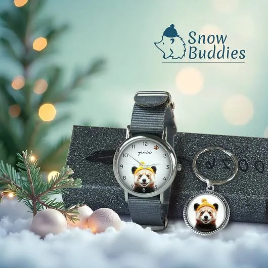 zestaw prezentowy panda zegarek i brelok