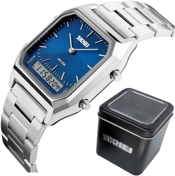 ELEGANCKI ZEGAREK MĘSKI SKMEI Bransoleta Stal