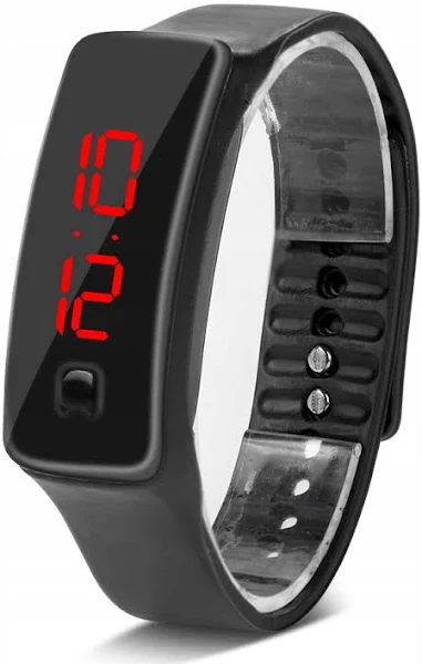 Zegarek Silikonowy Led Ruch Cyfrowy