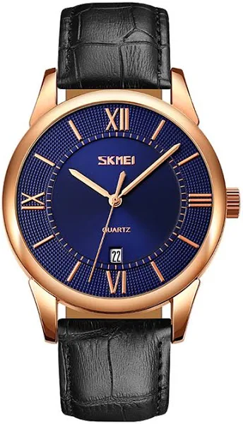 Zegarek męski Skmei analogowy pasek skóra datownik