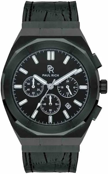 Paul Rich motorsport-silver-black-leather