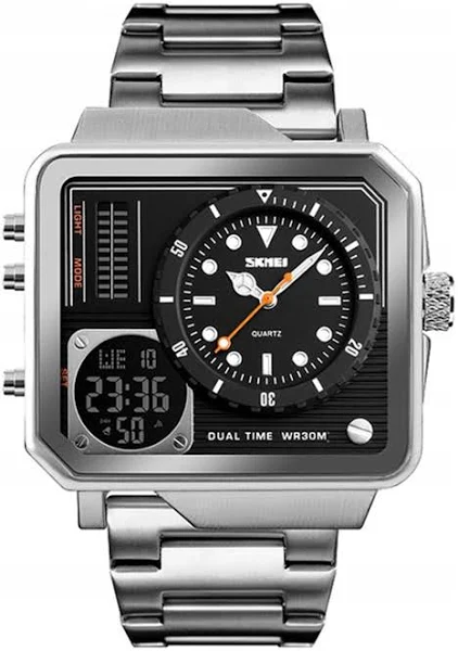 Zegarek męski Skmei bransoleta Led 12/24 h ff6