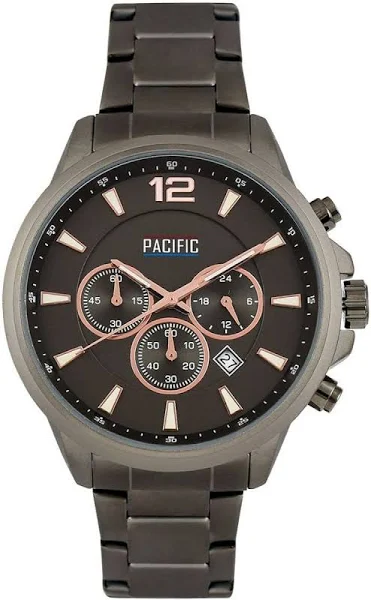 Szary męski zegarek z bransoletą Pacific X0094-05