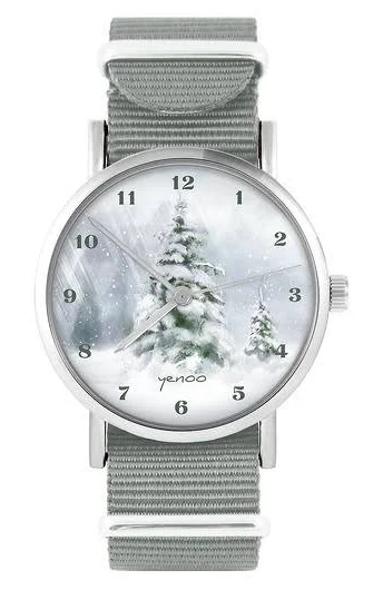 zegarek zimowy choinka