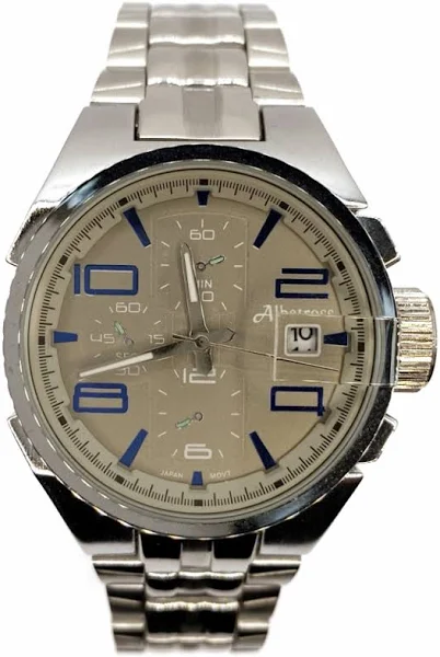 SAXO Srebrny męski zegarek z bransoletą Albatross ABDA16-1