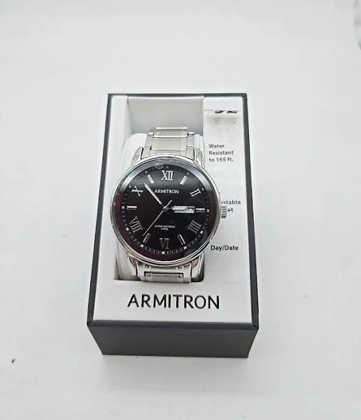 ARMITRON 20-4935BKSV Casual Męski pasek Stal szlachetna