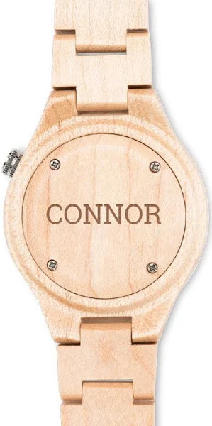 Personalizowany drewniany zegarek z grawerem