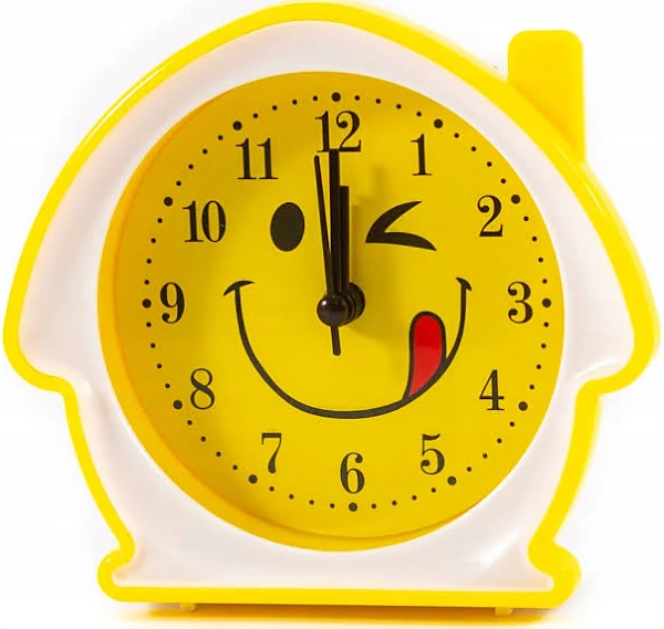 Zegar Z Budzikiem Happy Face 11cm Różne Wzory