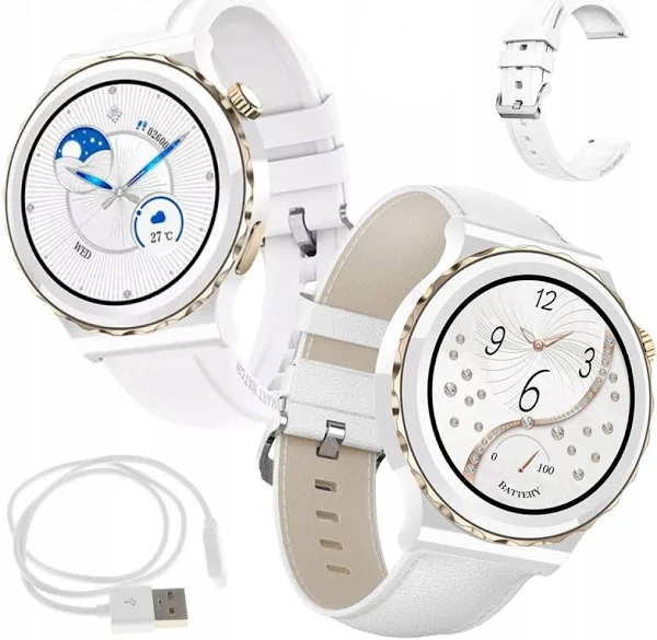 Smartwatch Zegarek Damski Wielofunkcyjny E23 Dwa Paski