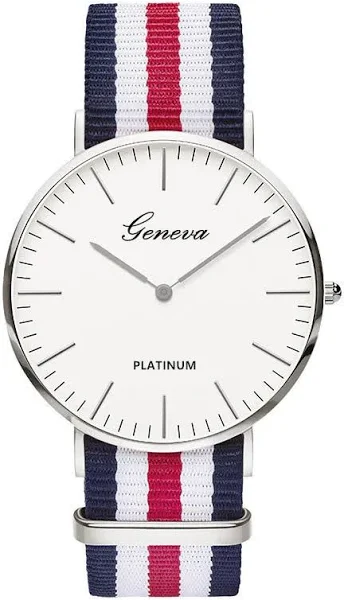 Geneva Nylon srebrna blue