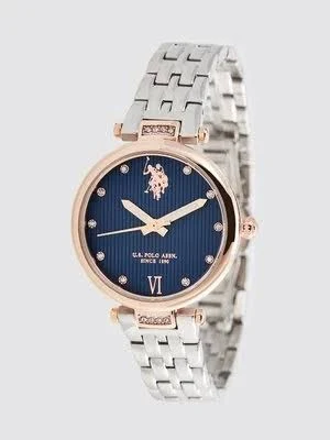 U.S. Polo Assn. Zegarek kwarcowy w kolorze srebrno-różowozłoto-granatowym rozmiar: onesize