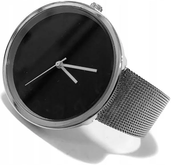 Zegarek damski Geneva mesh bransoleta srebrny