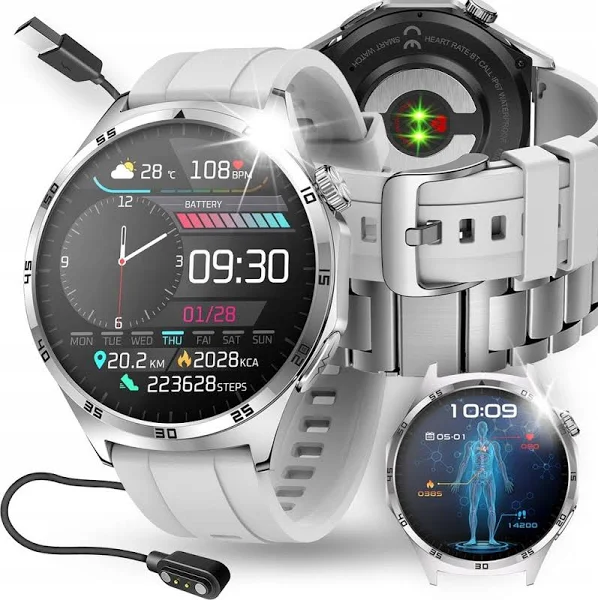 Smartwatch Męski Zegarek Pomiar Glukozy Ekg Bmi Hrv Polskie Menu Rozmowy Pl
