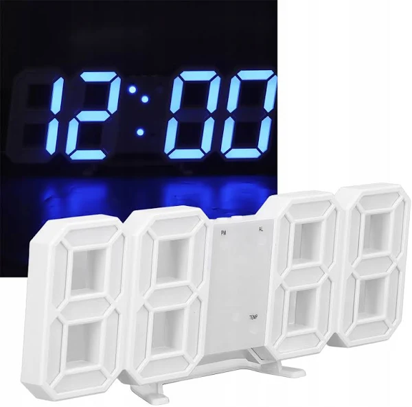 3D Led Zegar Ścienny Cyfrowy Duży