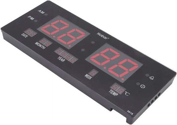 o-Zegar ścienny Led elektroniczny cyfrowy duży