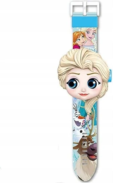 Elsa Karaina Lodu Anna Zegarek 3D Z Projektorem