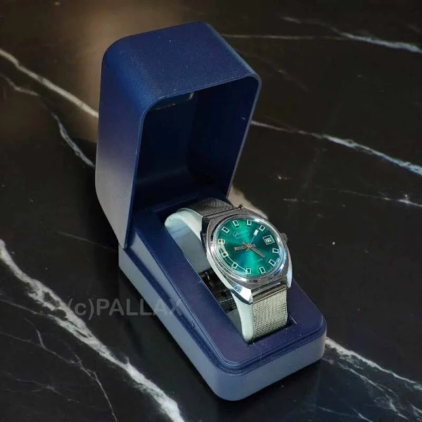 Glashütte Spezimatic 26 Rubis Zielony Tarcza Nrd 1974