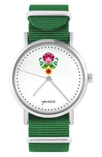 zegarek folkowy kwiat