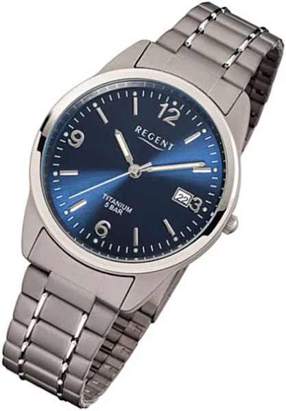 Regent tytanowy Zegarek męski F-433 Data