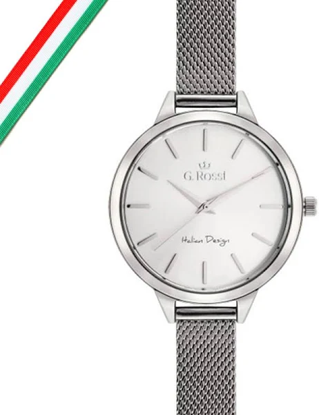 Zegarek Damski z Siateczkową Srebrną Bransoletką