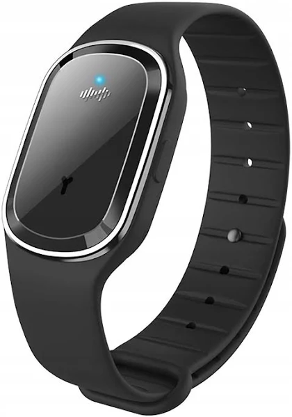 Elektroniczna Bransoletka Ultradźwiękowa na Komary Opaska Odstraszająca Owady czarna