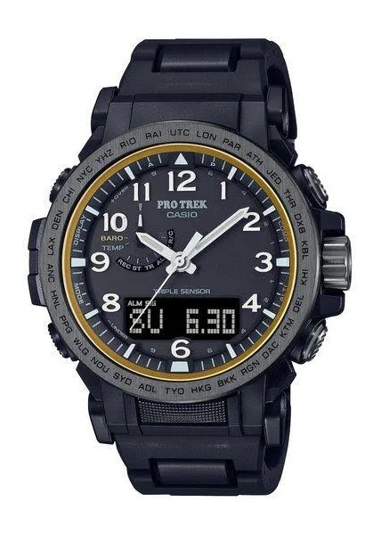 CASIO Men's PRO TREK Round Watch Black