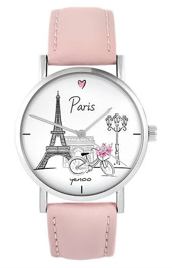Yenoo Zegarek Paryż pudrowy róż