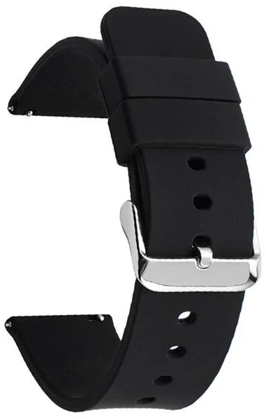 INF Uniwersalny silikonowy pasek do zegarka z naturalnymi występami White