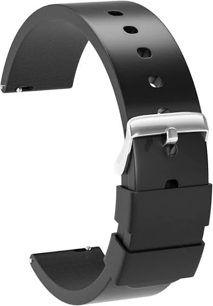 Amazon Pasek Do Zegarka Czarny Silikonowy 22mm