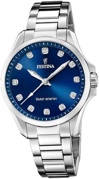 zegarek damski Festina stal nierdzewna srebrny Festina Solar Energy zegarek słoneczny D2UF20654/4