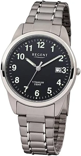 Regent Tytanowy zegarek męski F-1293 Data