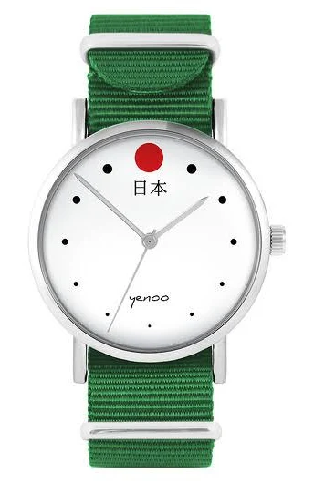 zegarek japonia zielony