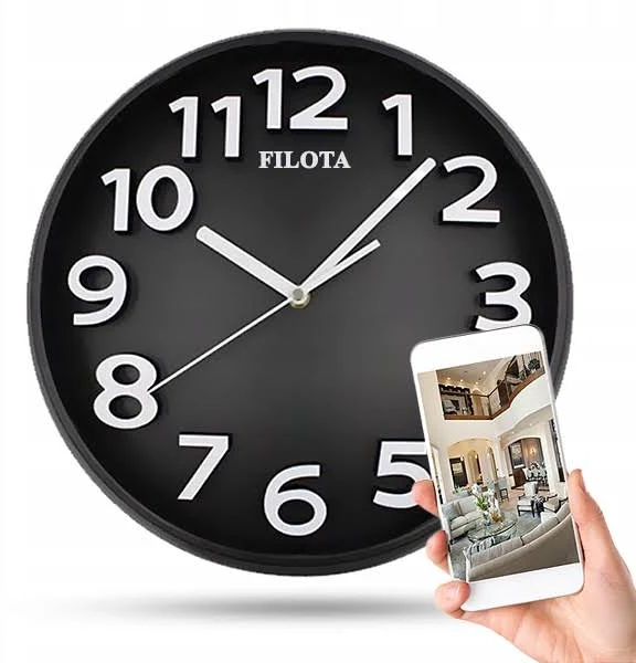 eNexus Zegar Ścienny Ukryta Mini kamera Wi-Fi Vd-C8