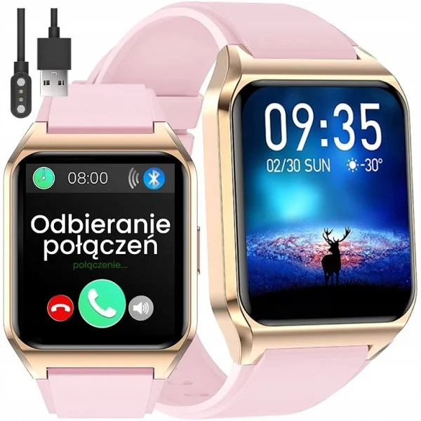 Smartwatch Damski Rozmowy Termometr Menu