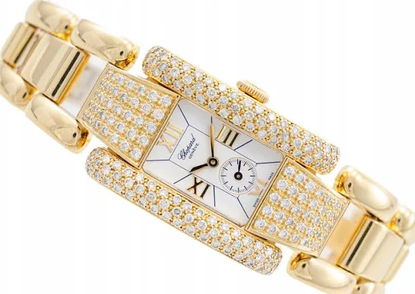 Chopard La Starada 18K Żółte Złoto Diamonds Set 24MM x 35MM Kwarc 5280