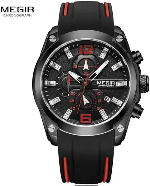 Męski Zegarek Megir Rubber